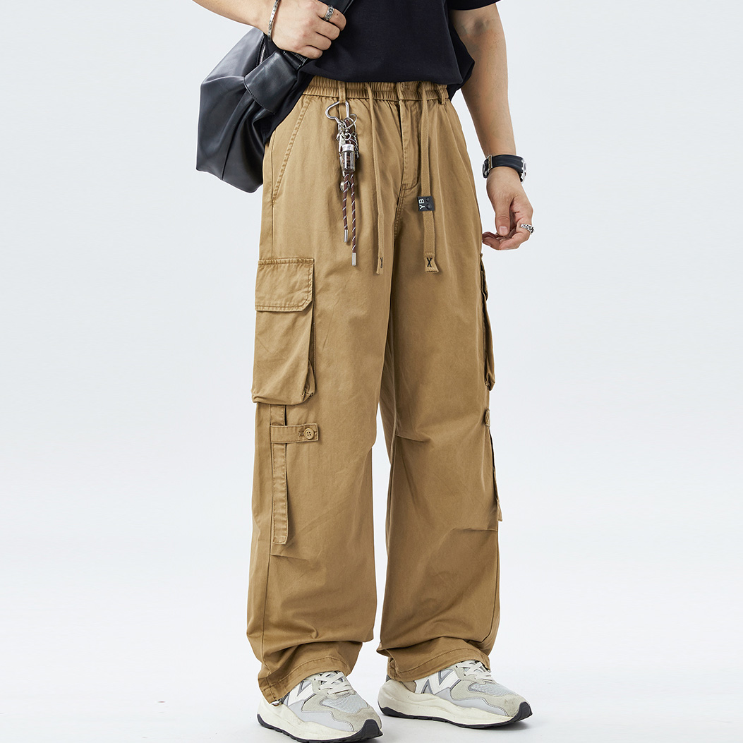 Retro Track Pant - Męskie spodnie cargo z wieloma kieszeniami,