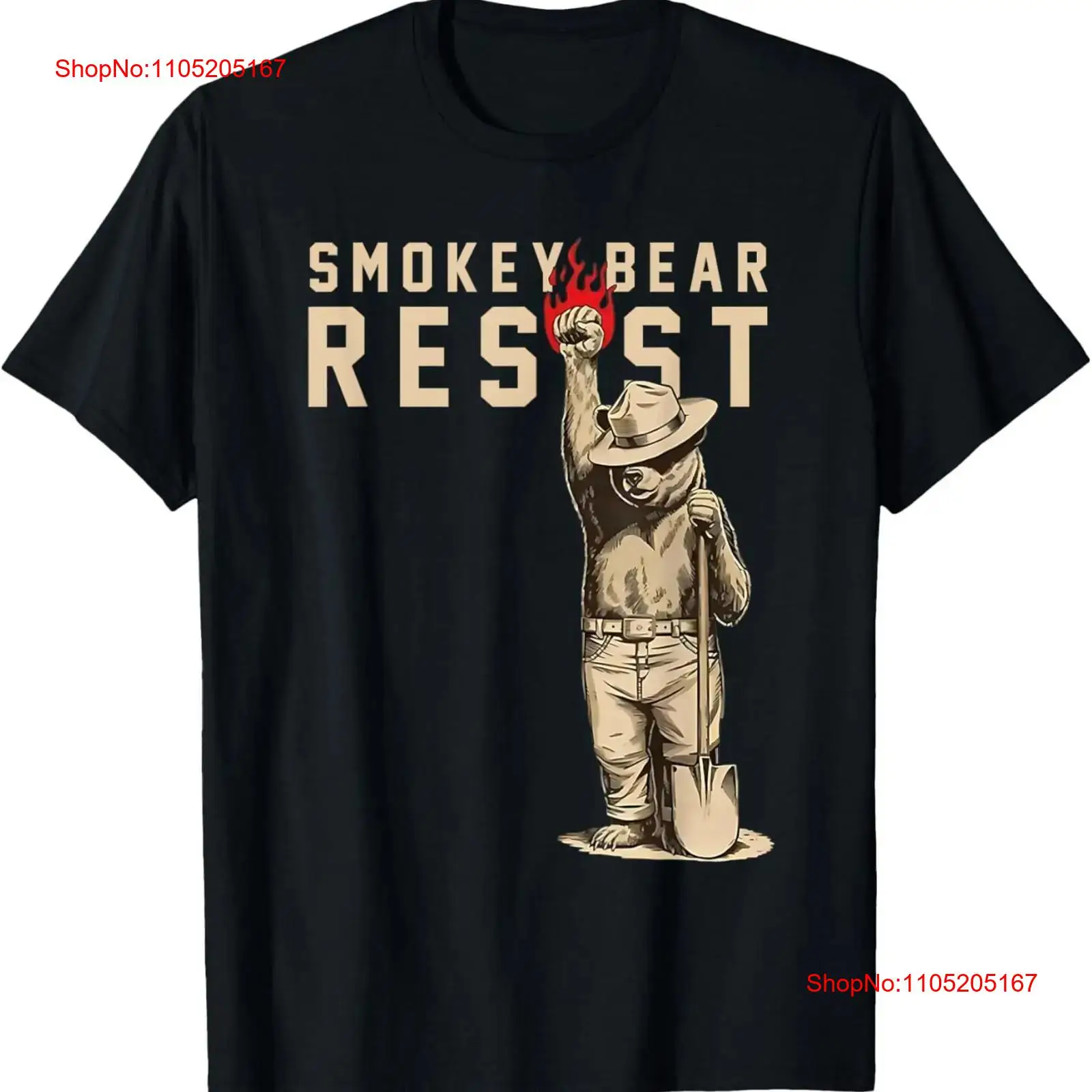 Vintage Vibes Fashion - Koszulka męska Smokey Bear Resist Statement