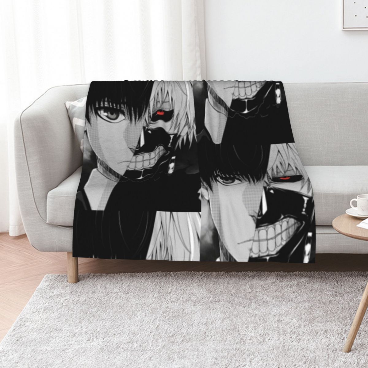 Vintage Ken Fashion - Koc z motywem Ken Kaneki, wzór