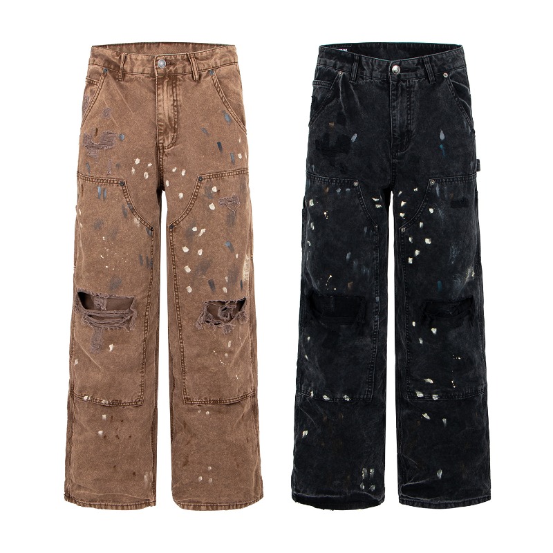 Vintage Fashion In Japan - Amerykańskie retro spodnie jeansowe z szerokimi