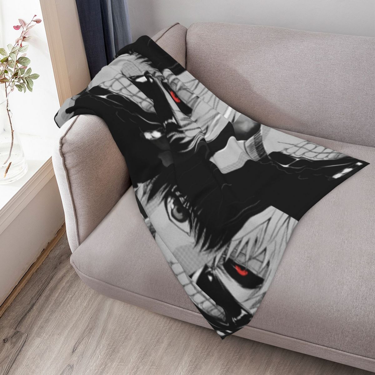 Koc z motywem Ken Kaneki, wzór – Vintage Ken Fashion recenzja i cena