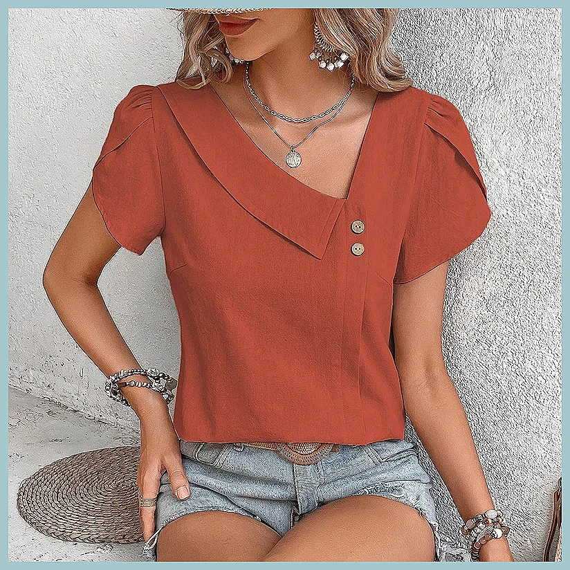 Damska bluzka w jednolitym kol – Vintage Women Fashion recenzja i cena