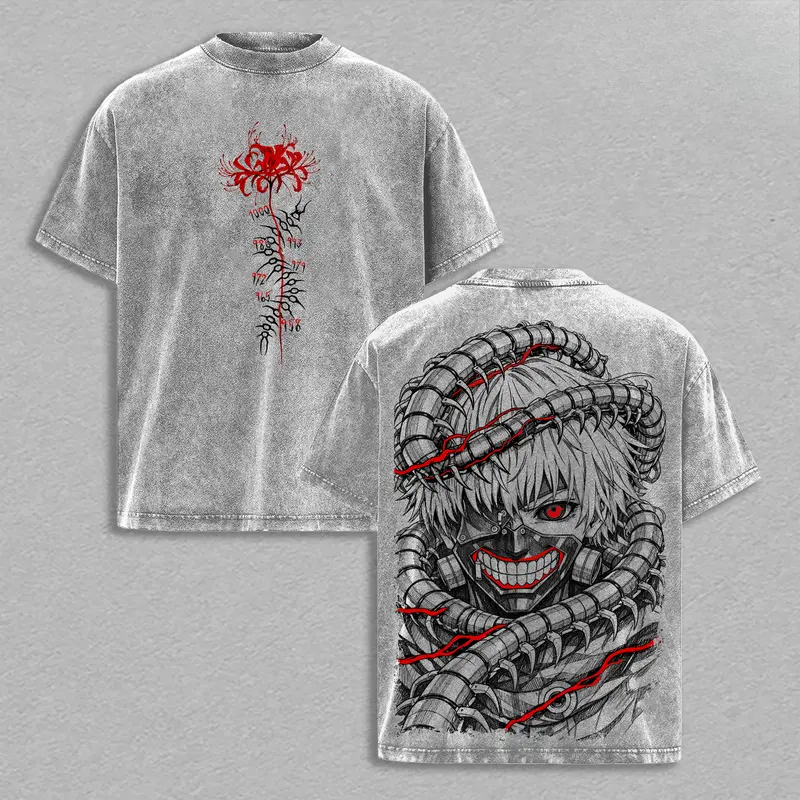 Manga Kaneki Ken Retro T-Shirt – Vintage Ken Fashion recenzja i cena
