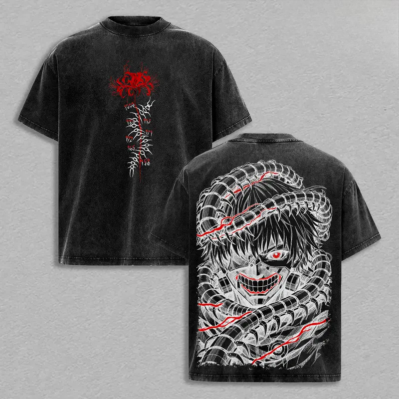 Manga Kaneki Ken Retro T-Shirt – Vintage Ken Fashion recenzja i cena